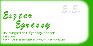 eszter egressy business card